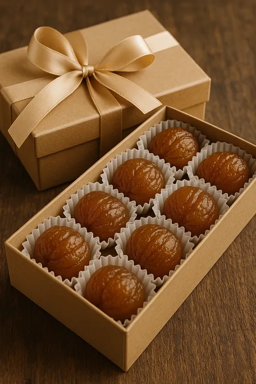 Marron glacé in gift box
