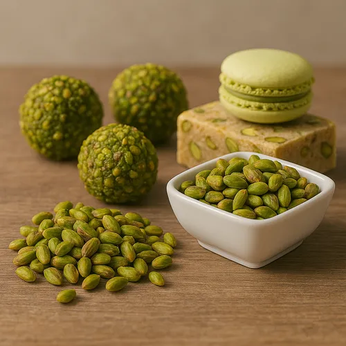 Green pistachio kernels